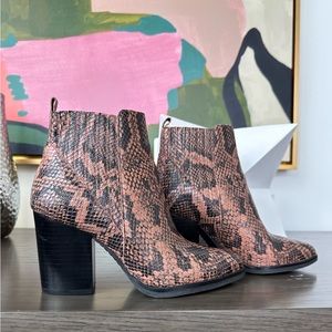 Marc Fisher | Alva | Brown Snakeskin | Ankle Boot | Women’s 6.5